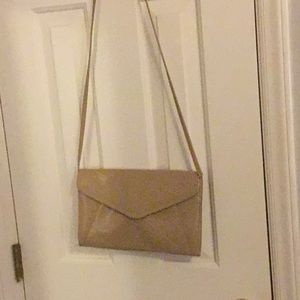 Tan clutch purse